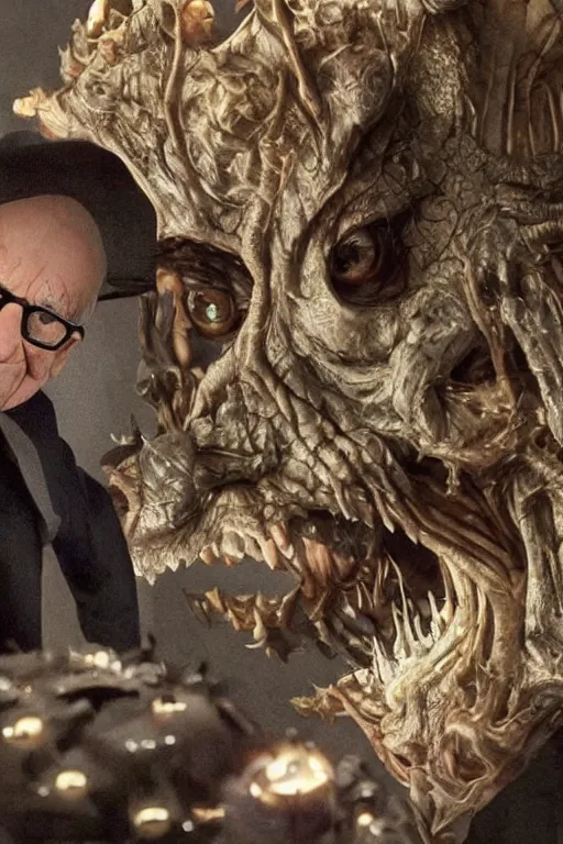 Image similar to !!! rupert murdoch!!! with!! a million eyes!!, photorealistic, cinematic lighting, highly detailed, very intricate, by guillermo del toro