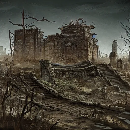 Image similar to “image of post-apocalyptic citadel”