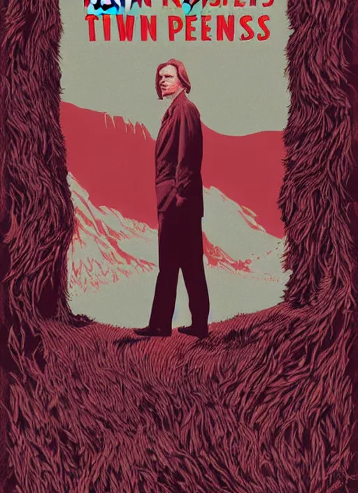 Image similar to twin peaks movie poster art by richard newton