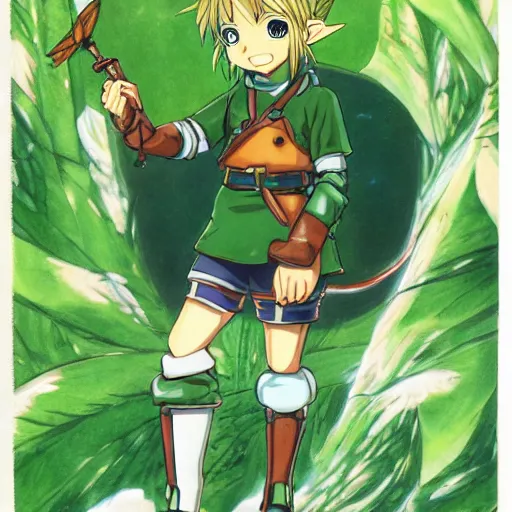 Image similar to anime illustration of saria from zelda