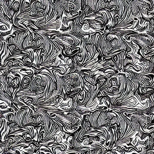 Image similar to coral patterns, black and white, texture, heightmaps, zbuffer