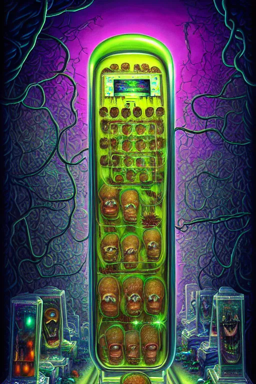 Prompt: a photorealistic painting of the transparent jelly nightmare cemetery horror machine electronic technology chemistry by johfra bosschart, lisa frank, dark fantasy art, high detail, trending on artstation