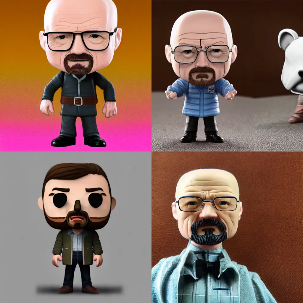 Image similar to Walter White As A Funko Pop, Photorealistic, 4K