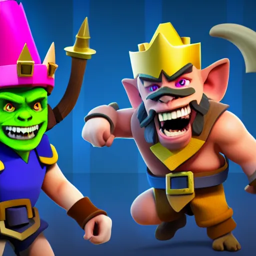 Image similar to Clash Royale goblin, UHD, hyperrealistic render, 4k, highly detailed