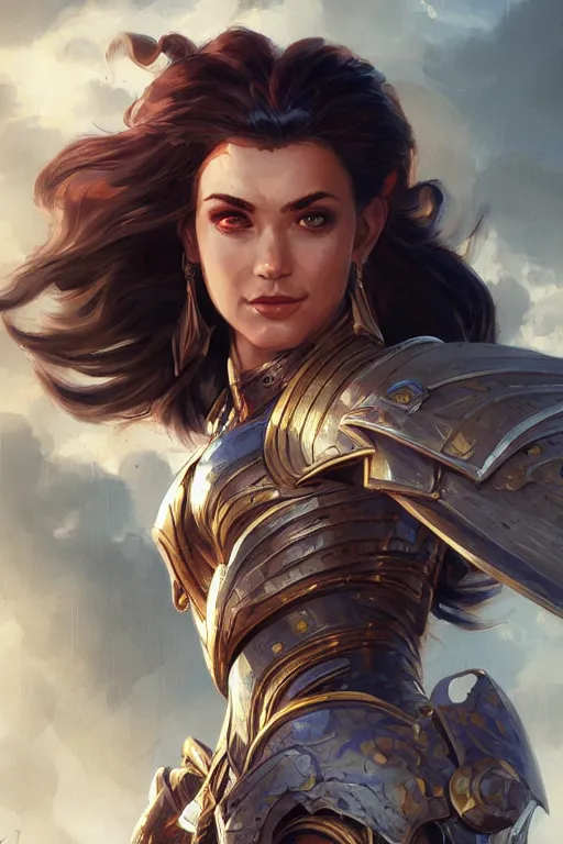 Image similar to amazon valkyrie athena, d & d, fantasy, portrait, highly detailed, headshot, digital painting, trending on artstation, concept art, sharp focus, illustration, art by artgerm and greg rutkowski and magali villeneuve