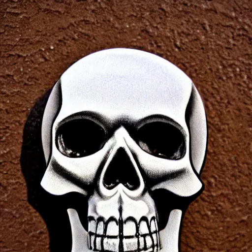 Image similar to a fine detail pop art skull sculpture