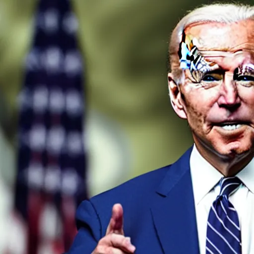 Image similar to Joe Biden revealed to be a robot