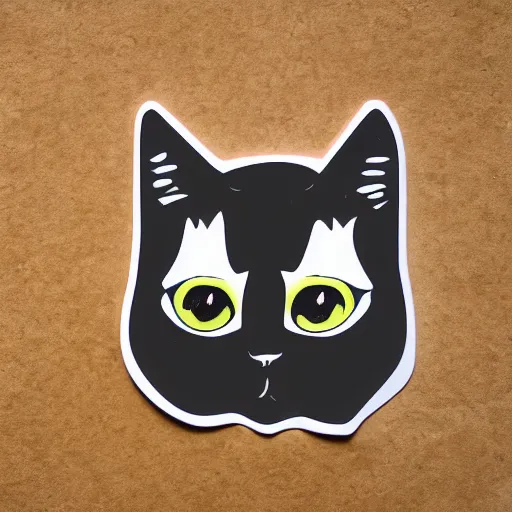 Prompt: a cute bombay cat sticker, digital art, picture, product design, 4 k, 8 k