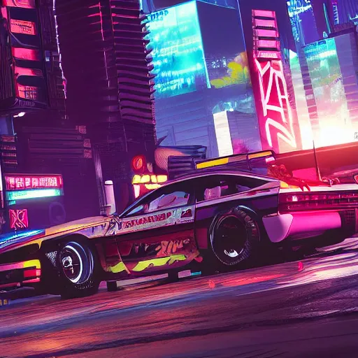 Image similar to cyberpunk 2 0 7 7 night city, drawn in the style of a 9 0 s anime,