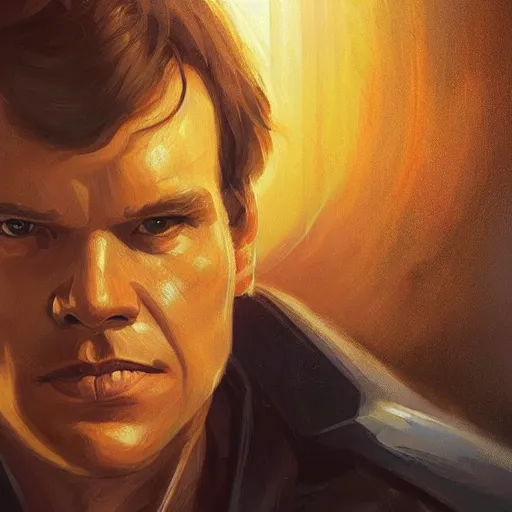 Image similar to portrait of a Man by Greg Rutkowski, Han Solo as an Admiral of the Galactic Alliance, he is about 70 years old, wearing military navy uniform of the Galactic Alliance, Star Wars Expanded Universe, highly detailed portrait, digital painting, artstation, concept art, smooth, sharp foccus ilustration, Artstation HQ