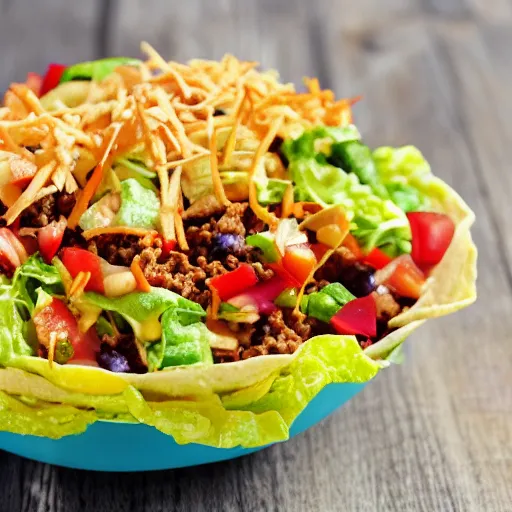 Prompt: a taco salad