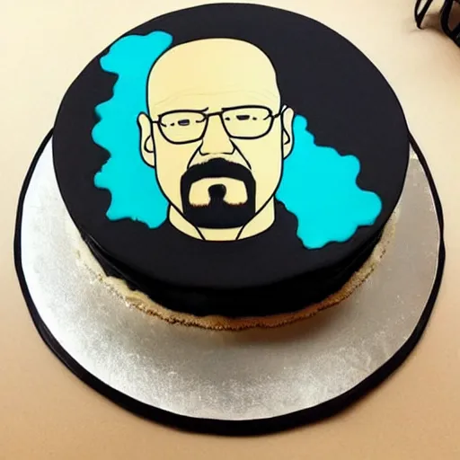 Prompt: Walter white cake