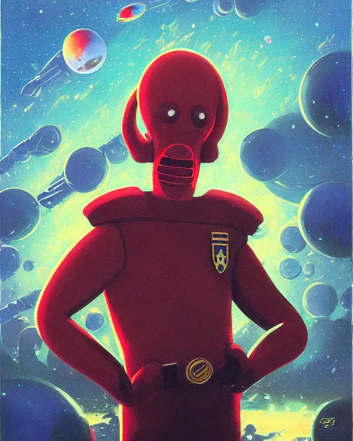 Image similar to Portrait of Zoidberg as a Starfleet officer by Paul Lehr