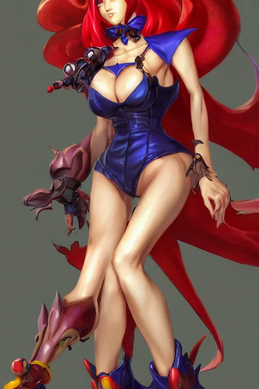 Prompt: Morgana from Darkstalkers in a spinoff in blade and soul artbook on a render by the artist Hyung tae Kim, Jiyun Chae, Joe Madureira, trending on Artstation by Hyung tae Kim, artbook, Stanley Artgerm Lau, WLOP, Rossdraws , James Gurney