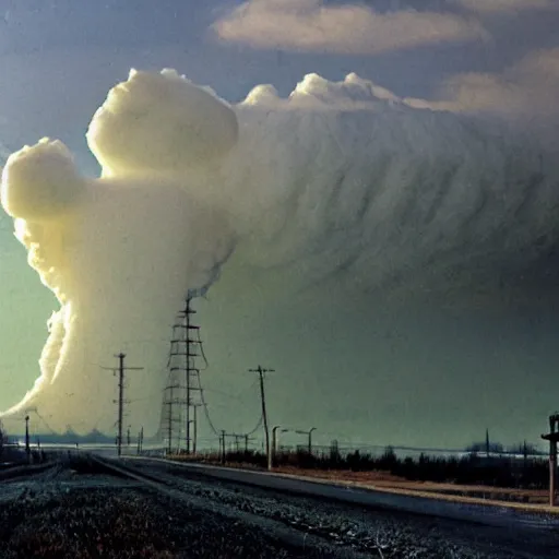 Image similar to !dream a beautiful photo of a nuclear meltdown, landscape