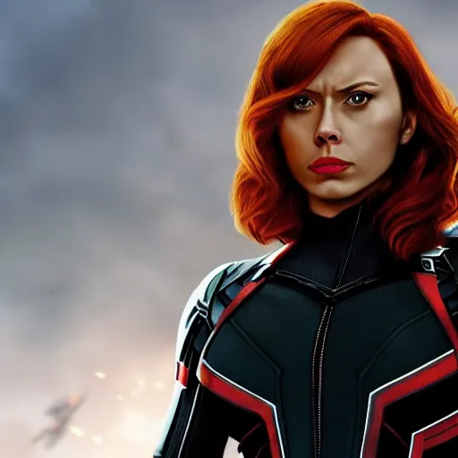 Image similar to dwayne the rock johnson as black widow, marvel, female, movie, photo, hyperdetailed, sharp focus,