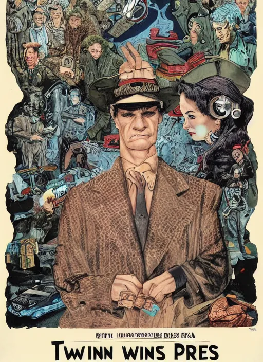 Image similar to twin peaks movie poster art by michael kaluta