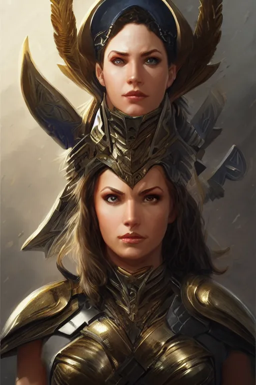 Image similar to amazon valkyrie athena, d & d, fantasy, portrait, highly detailed, headshot, digital painting, trending on artstation, concept art, sharp focus, illustration, art by artgerm and greg rutkowski and magali villeneuve