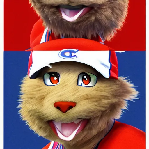 Image similar to anime Portrait of Youppi the Habs Montreal Canadiens Mascot as a very cute powerful and friendly pokemon, highly detailed anime, high evolution, 1990s, legendary, smooth, sharp focus, dynamic lighting, intricate, trending on ArtStation, illustration pokemon, art by WLOP