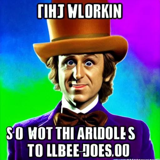 Image similar to willy wonka on the dj decks