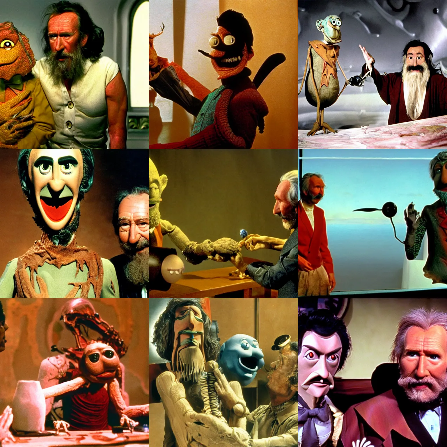 Prompt: jim henson puppet animatronic akira salvador dali cinematic movie still 8 k