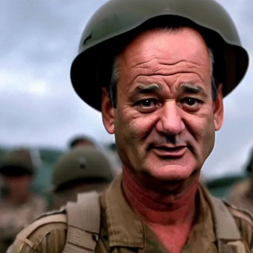 Image similar to Bill Murray starring in saving private Ryan