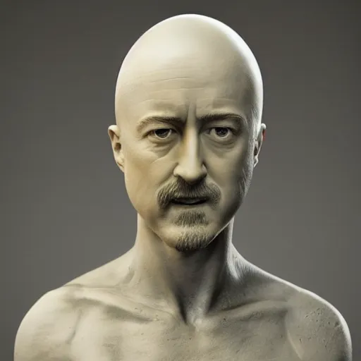 Prompt: a statue of an egg with the features of edward norton's face, just the face, strong eggshell texture, highly detailed, dramatic lighting, concept art by caravaggio and greg rutkowski and artgerm