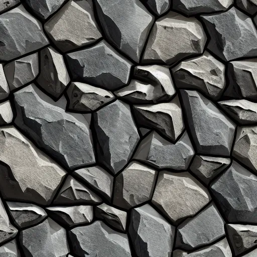 Image similar to 8k seamless texture of rock, dishonored style, overwatch style