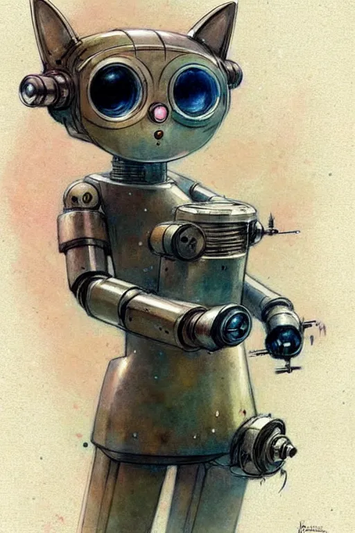 Image similar to ( ( ( ( ( 1 9 5 0 s retro future robot cat. muted colors. ) ) ) ) ) by jean - baptiste monge!!!!!!!!!!!!!!!!!!!!!!!!!!!!!!