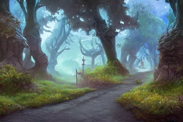 Image similar to the roads of zangarmarsh, digital art,