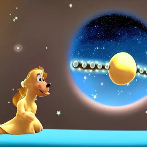 Prompt: rosalina comet observatory disney pixar