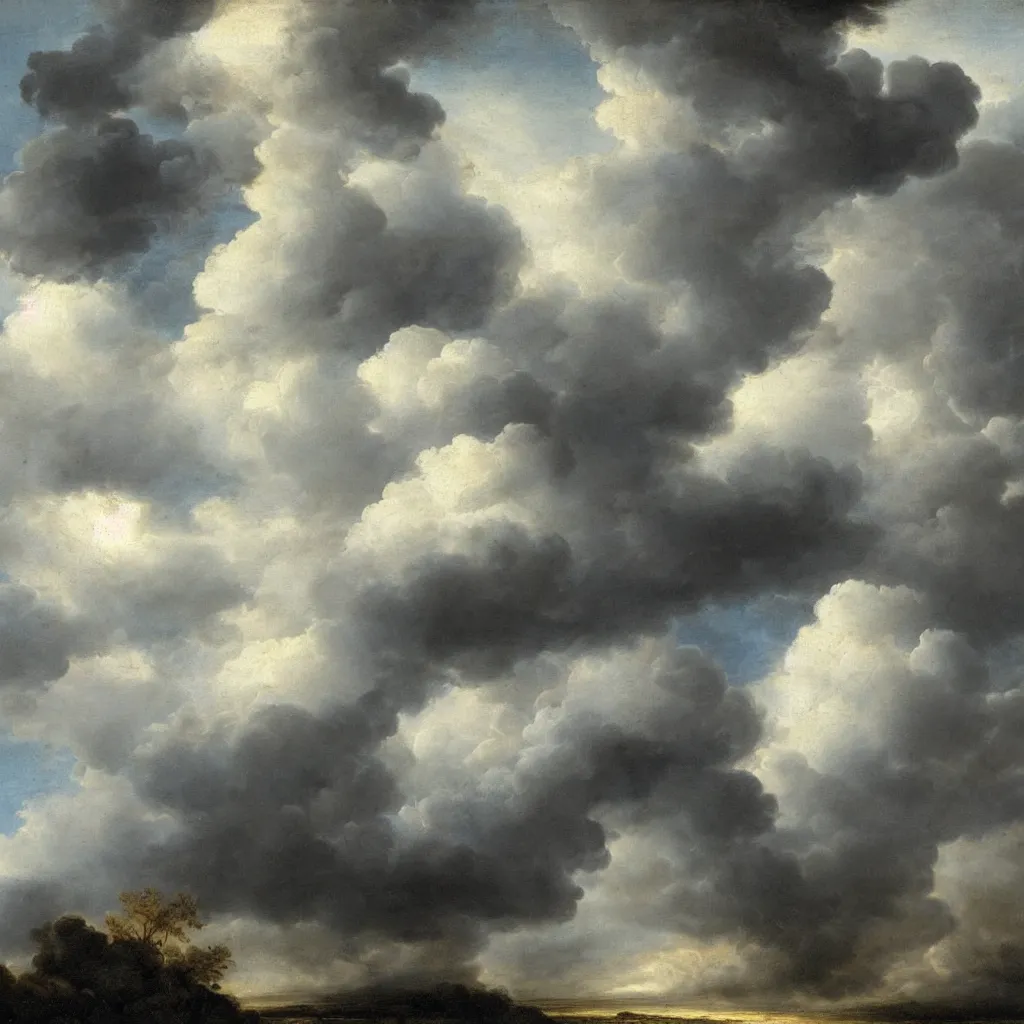 Prompt: Clouds by Jacob Van Ruisdael