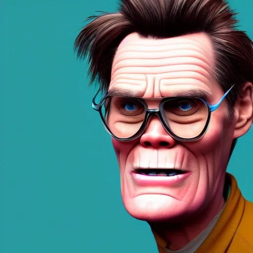 Image similar to jim carrey is fused into a slim jim, hyperdetailed, artstation, cgsociety, 8 k