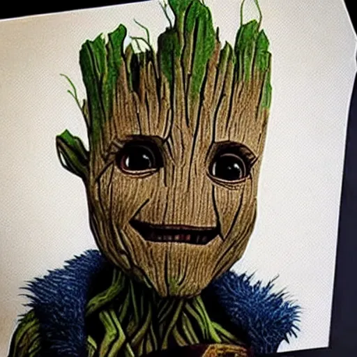 Image similar to groot with beard