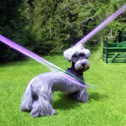 Prompt: alien ufo bridge being operated by schnauzers