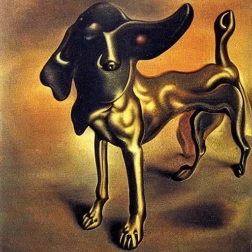 Image similar to a dog by salvador dali