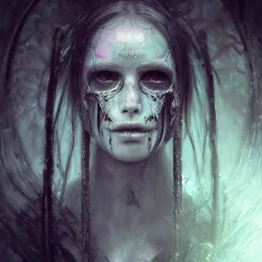 Image similar to portrait of death silence, intricate artwork, concept art, octane render, deviantart, cinematic, key art, hyperrealism, iridescent accents, portrait photograph, nikon 3 5 mm, photograph by greg rutkowski