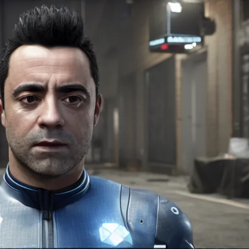 Prompt: still of xavi hernandez in detroit become human