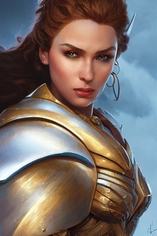 Image similar to amazon valkyrie athena, d & d, fantasy, portrait, highly detailed, headshot, digital painting, trending on artstation, concept art, sharp focus, illustration, art by artgerm and greg rutkowski and magali villeneuve