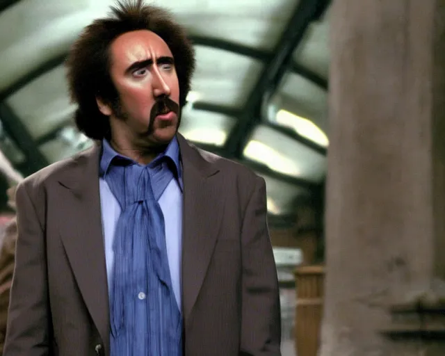 Image similar to nicolas cage in the it crowd ( 2 0 0 6 ), channel 4, episode still, 4 8 0 p