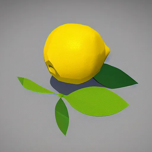 Prompt: low poly lemon