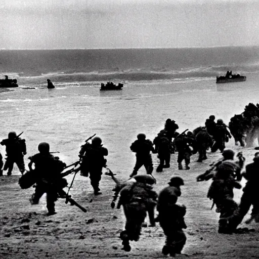 Image similar to the d - day, by robert capa,