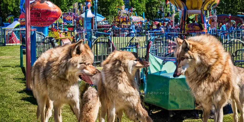 Image similar to fair rides petting zoo wolf photography