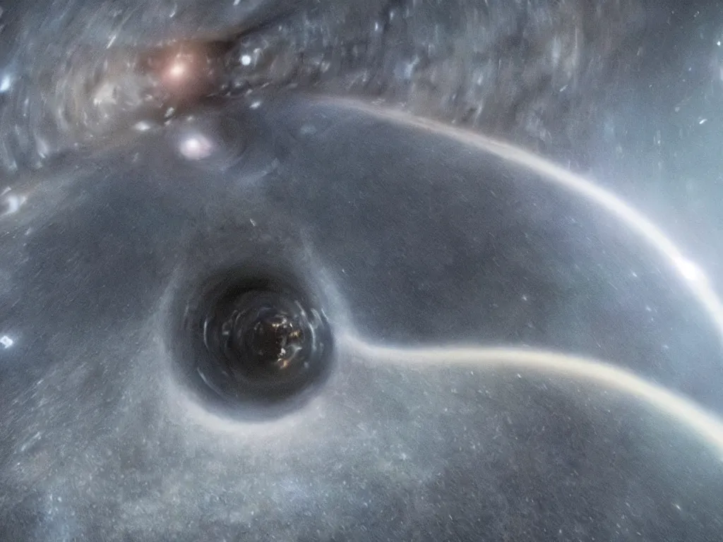 Image similar to Earth falling into a blackhole, still from Interstellar (2014)