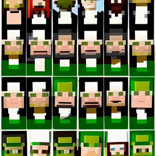 Image similar to Faces of minecraft players