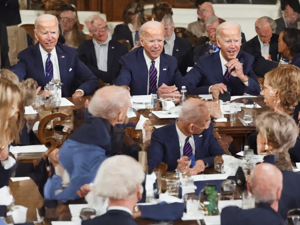 Image similar to Joe Biden attending a secret socialist meeting, highly detailed, 4k