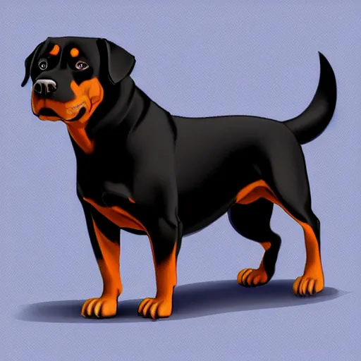 Prompt: rottweiler in the style of pixar