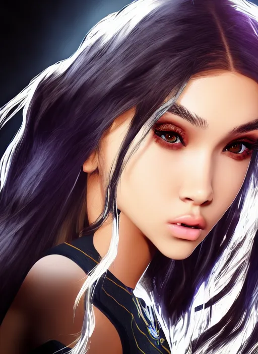 Image similar to Madison Beer as a video game character, digital art, unreal engine, unreal engine render, blender render, render, 4k, coherent