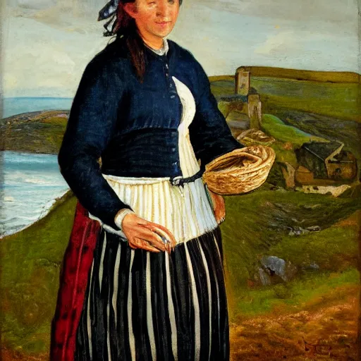 Prompt: a breton woman
