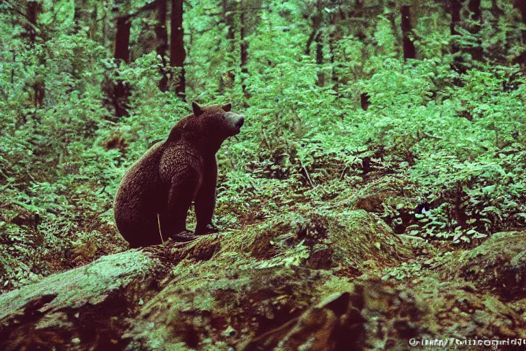 Image similar to a photo of a snail grizzly bear in its natural habitat, kodak ektachrome e 1 0 0 photography